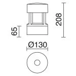 Borne MINI NICO IP65 E27 75W Antr. - Pas cher