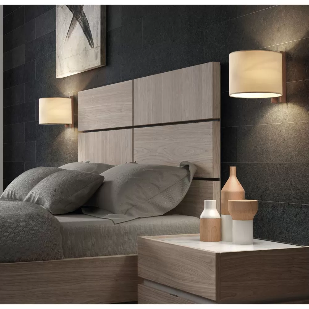 Apliq. WOOD IP20  E27 (Ø45) máx. 40W Cotton Earth - Pas cher