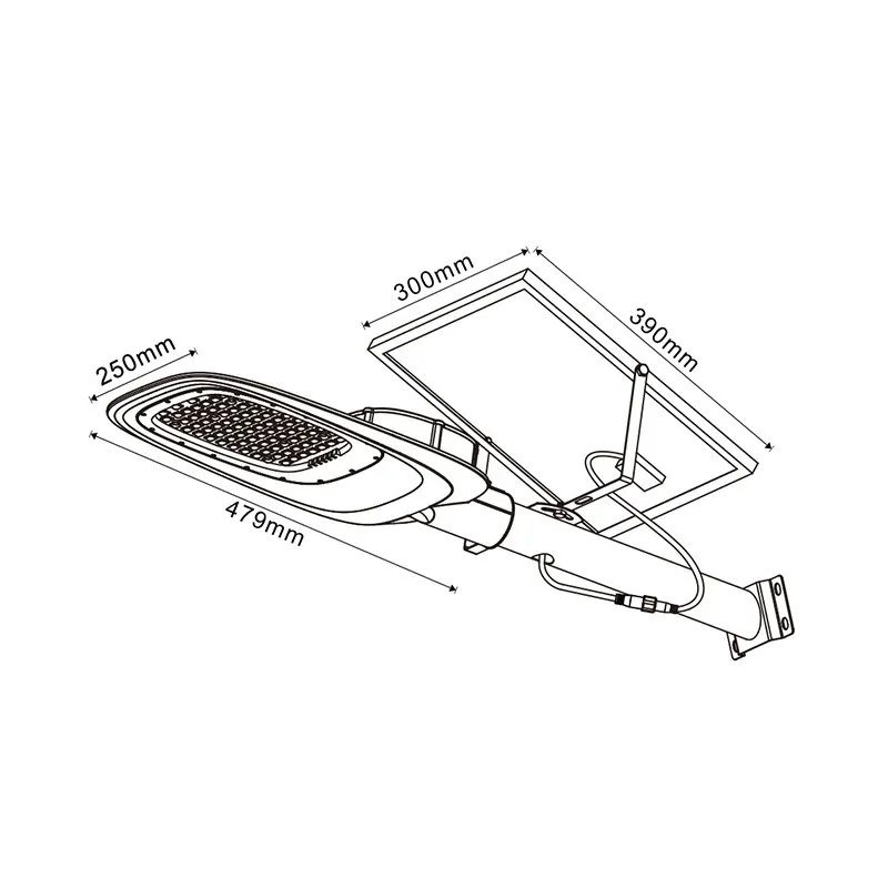 kit-support-mural-candelabre-solaire-led-100w-panneau-solaire-crepusculaire-temporise-telecommande
