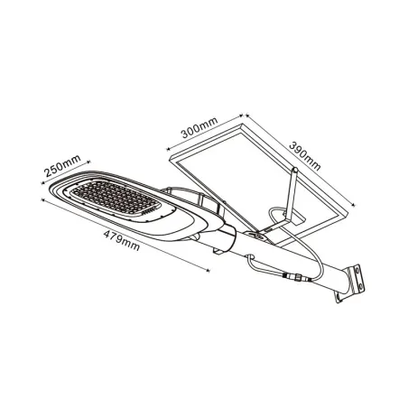 kit-support-mural-candelabre-solaire-led-100w-panneau-solaire-crepusculaire-temporise-telecommande