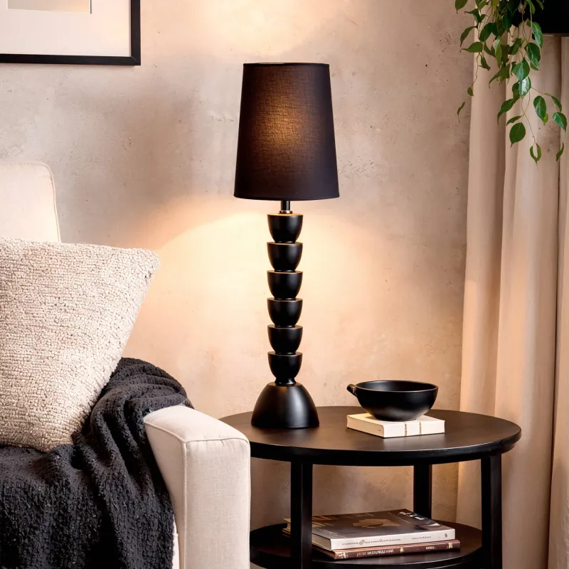 lampe-a-poser-50cm-resine-et-abat-jour-tissu-noir