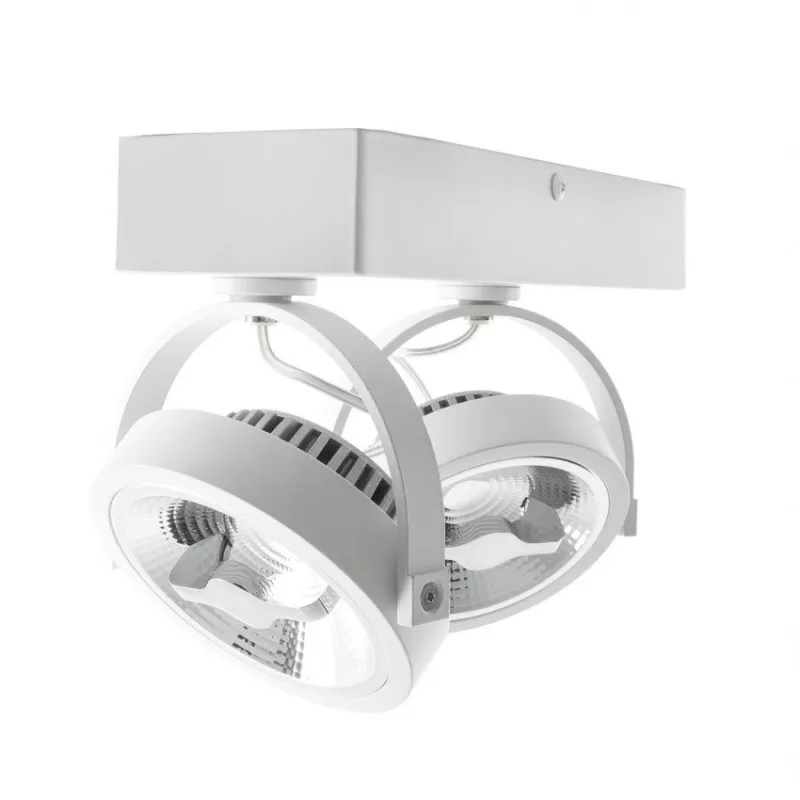 plafonnier blanc applique led orientable variable angle 24°-800 lumens-3000k-4000k-6000k