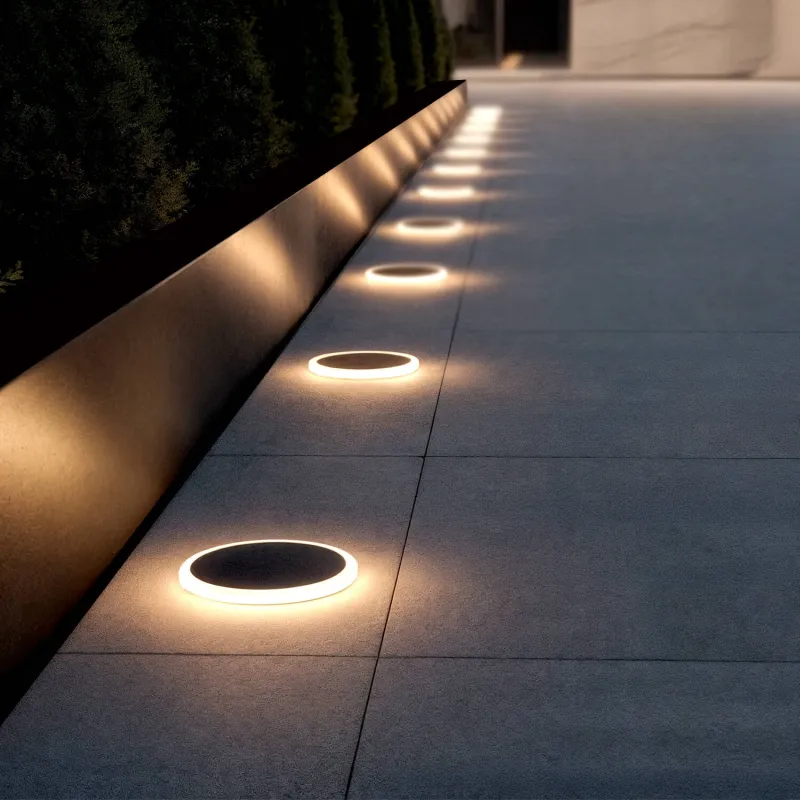 balisage-exterieur-rond-noir-2w-led-mural-200-lumens-etanche-ip65