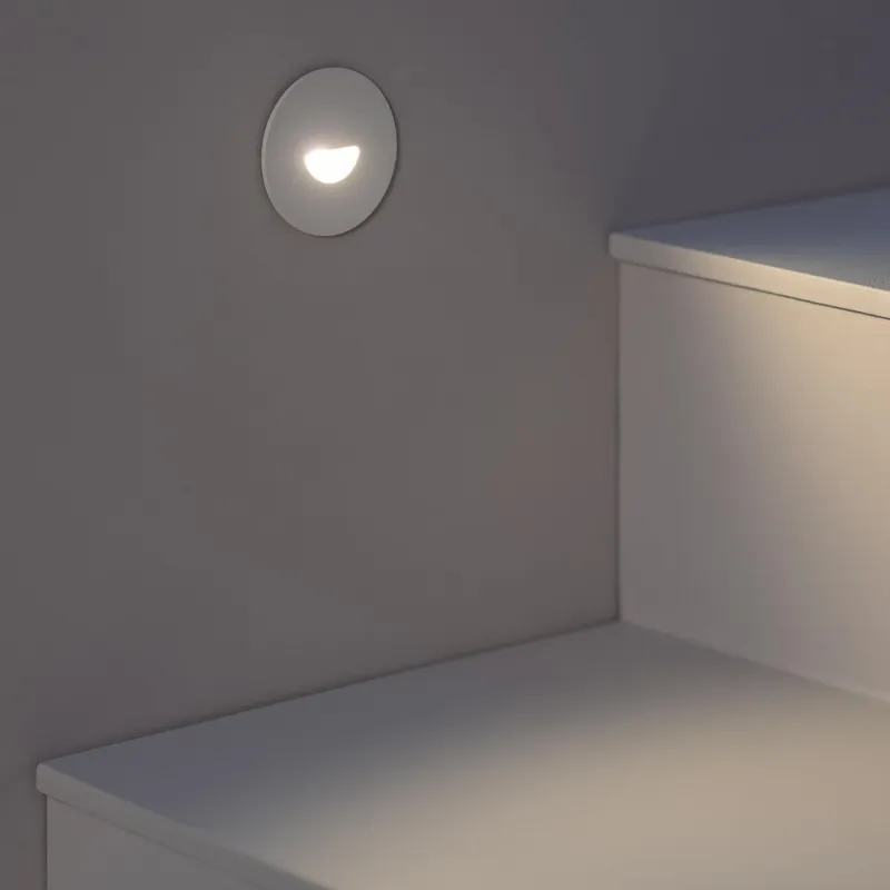 spot-balisage-2w-led-rond-escalier-mur-encastrable-blanc