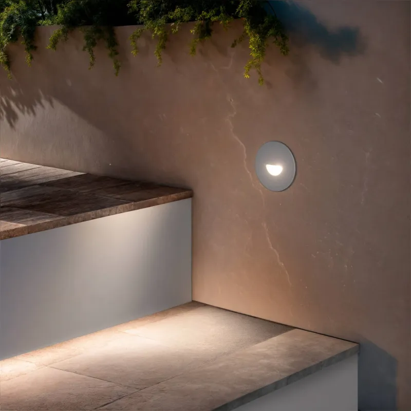 spot-balisage-2w-led-rond-escalier-mur-encastrable-blanc
