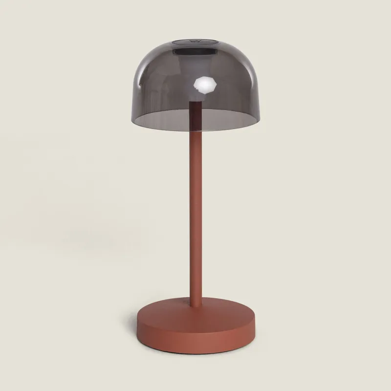 lampe-rechargeable-led-1w-ip44-portable-marron