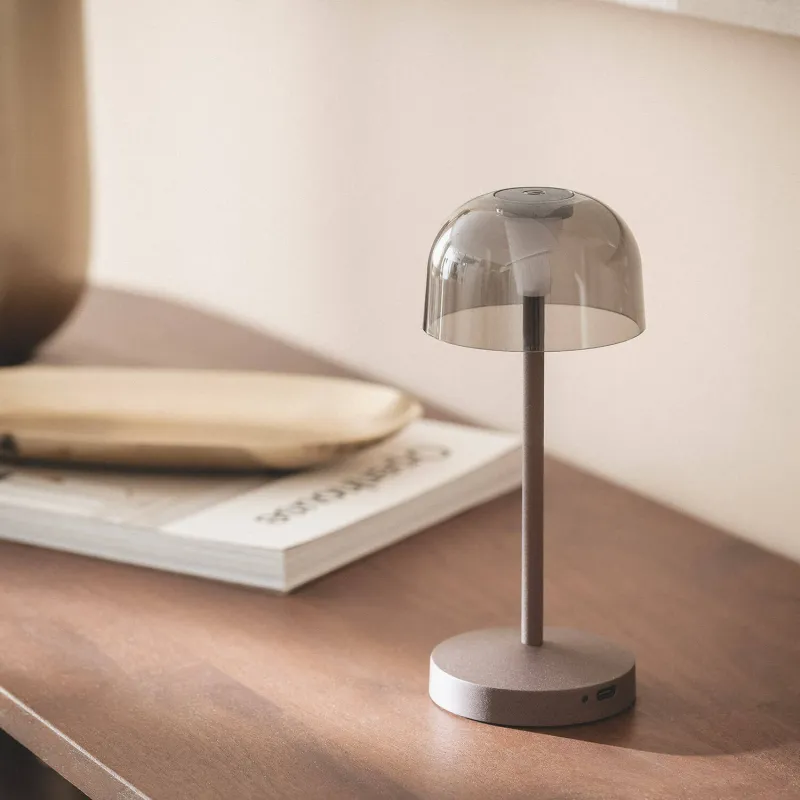 lampe-rechargeable-led-1w-ip44-portable-marron