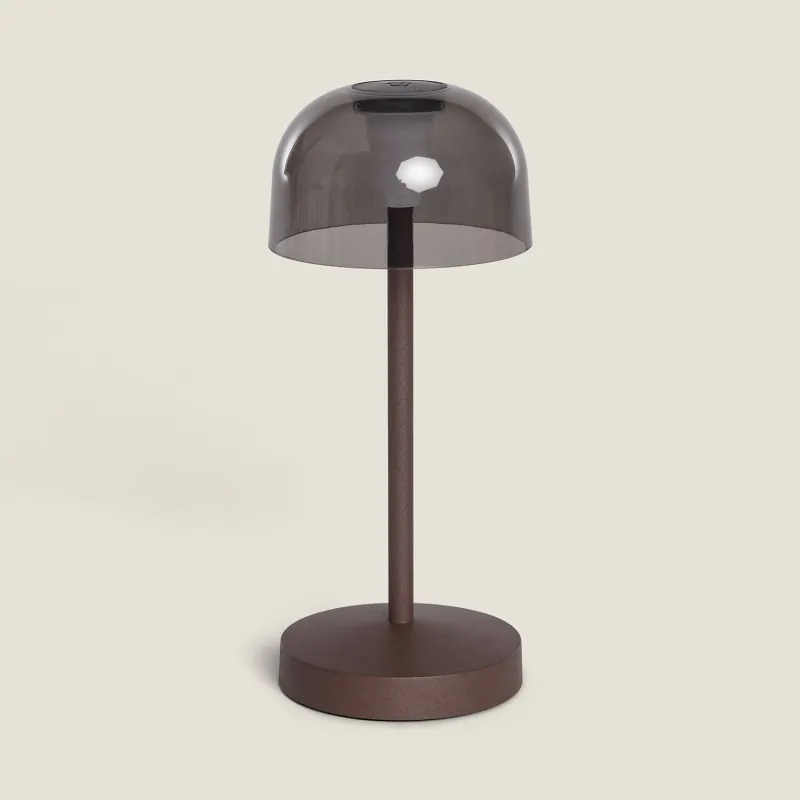 lampe-rechargeable-led-1w-ip44-portable-marron