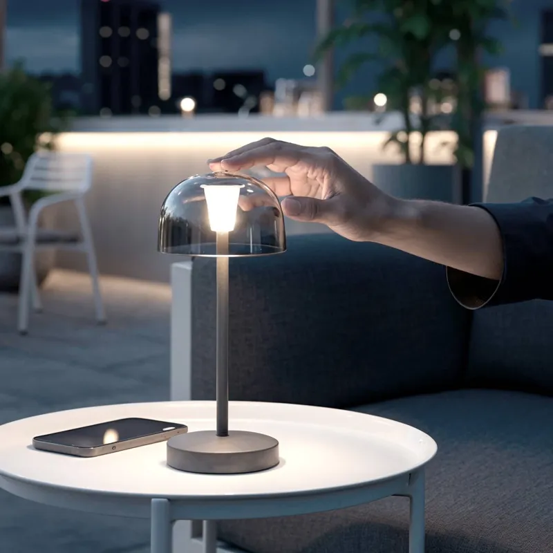 lampe-rechargeable-led-1w-ip44-portable-marron