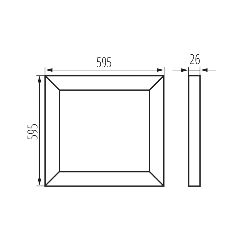 Cadre lumineux led 32w CCT AVAR 60x60-garantie 5 ans