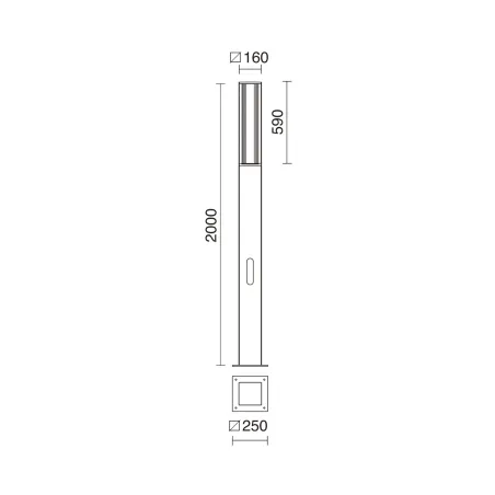 Borne Aura  36W 3000K 2340LM 5000lm Roville - Pas cher