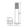 borne-potelet-de-jardin-50cm-exterieure-noire-culot-gu10 radilo