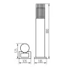 borne-potelet-de-jardin-80cm-exterieure-noire-culot-gu10