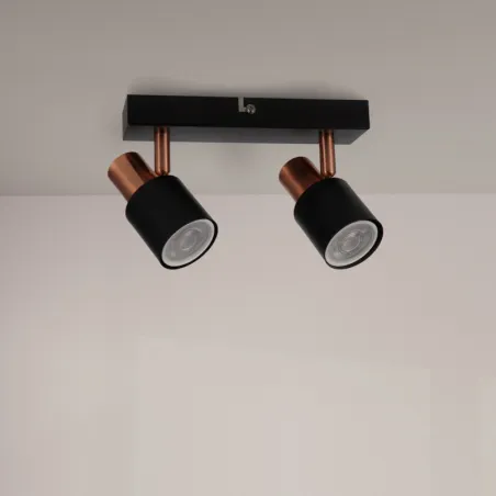 plafonnier-spot-metal-noir-et-cuivres-2-tetes-orientable-culot-gu10