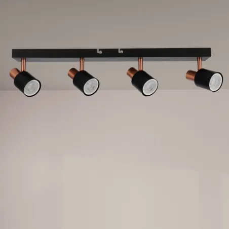 plafonnier-spot-metal-noir-et-cuivres-4-tetes-orientable-culot-gu10