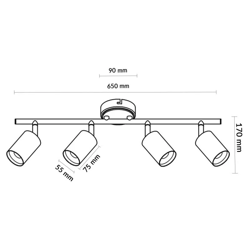 plafonnier-spot-metal-noir-4-tetes-orientable-culot-gu10
