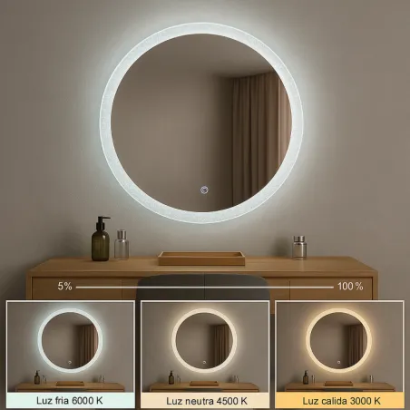 miroir-led-salle-de-bain-lumineux-15w-rond-60cm-decor-bois