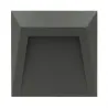 applique exterieur led rectangulaire noire 600lumens 17cm etanche ip65