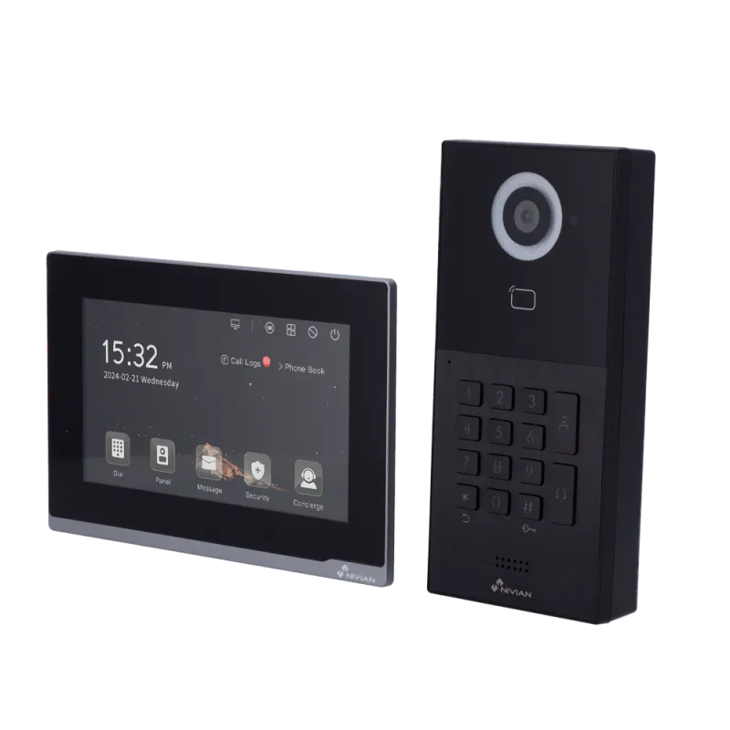 portier-videophone-nivian-2-fils-clavier-panneau-moniteur-wifi