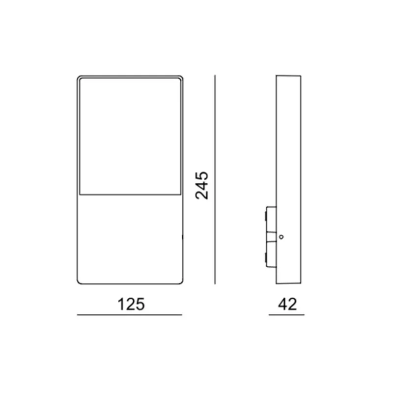applique balisage exterieur led mural rectangle blanc-150 lumens etanche ip54 moderne 3000k
