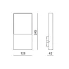 applique balisage exterieur led mural rectangle blanc-150 lumens etanche ip54 moderne 3000k