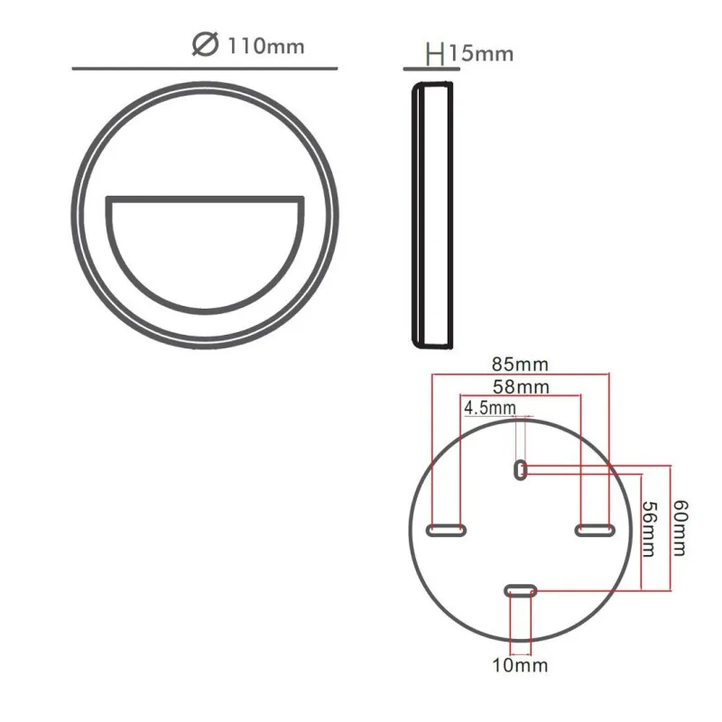 applique-murale-led-exterieure-balisage-ip65-rond-noir