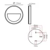 applique-murale-led-exterieure-balisage-ip65-rond-noir