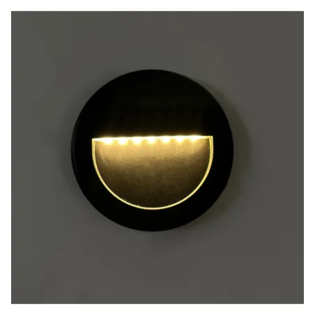 applique-murale-led-exterieure-balisage-ip65-rond-noir