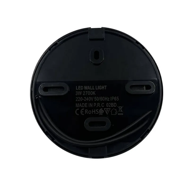 applique-murale-led-exterieure-balisage-ip65-rond-noir