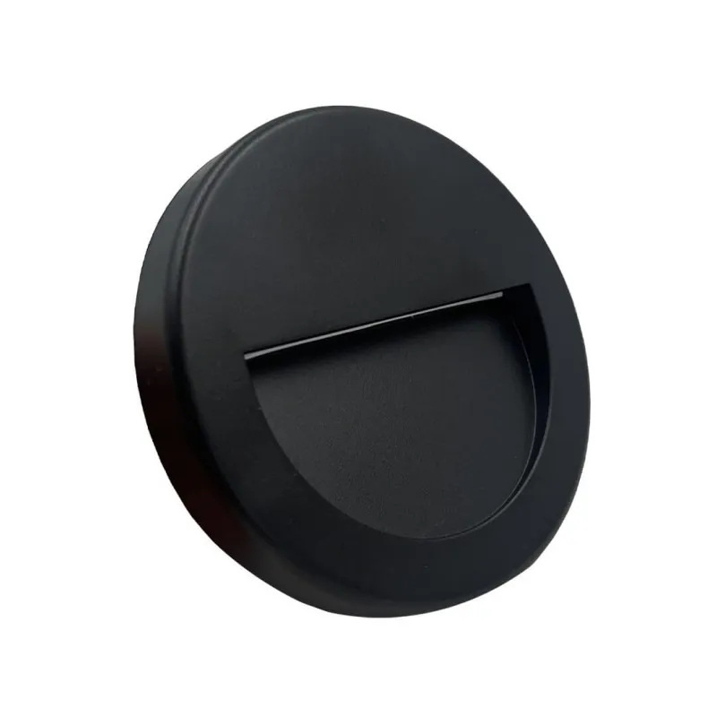 applique-murale-led-exterieure-balisage-ip65-rond-noir