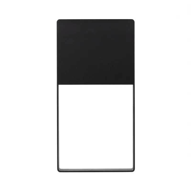 applique balisage exterieur led mural rectangulaire noir-150 lumens etanche ip54 moderne 3000k
