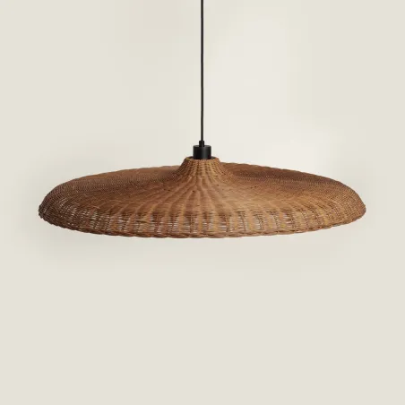 suspension-rotin-80cm-monture-noire-decoration-culot-e27