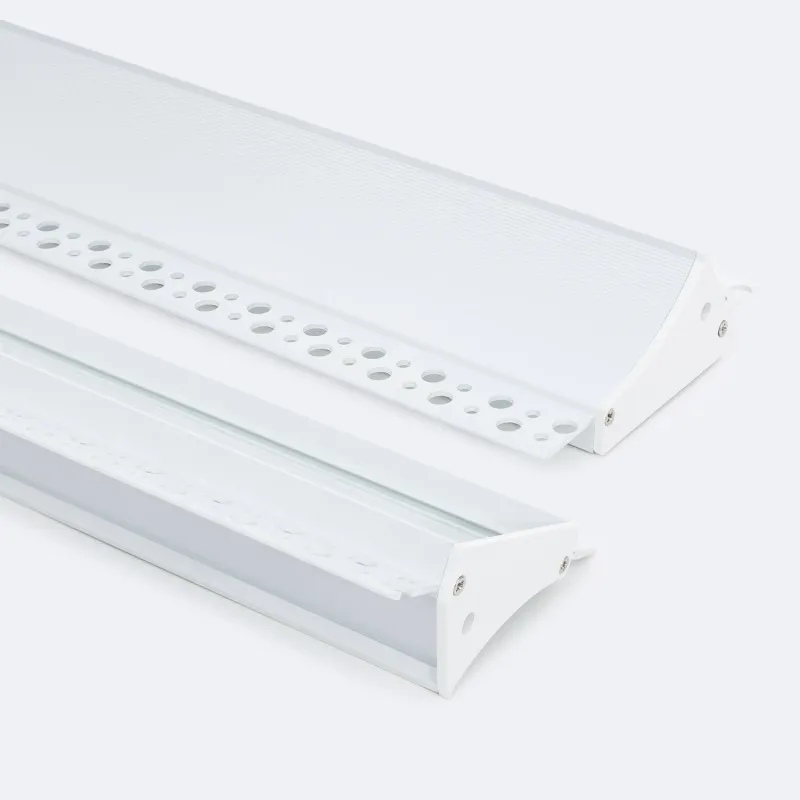 Profilé Aluminium ruban encastrable de sol avec diffuseur Continu pour Ruban LED