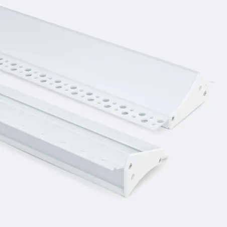 Profilé Aluminium ruban encastrable de sol avec diffuseur Continu pour Ruban LED