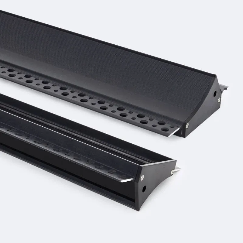 Profilé Aluminium ruban encastrable de sol avec diffuseur Continu pour Ruban LED