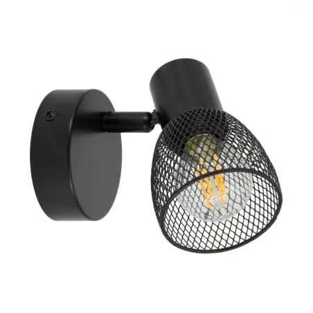 applique noir patère orientable cloche verre culot e14