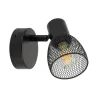 applique noir patère orientable cloche verre culot e14