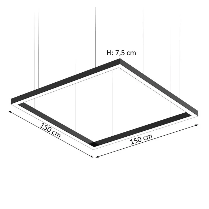 suspension-aluminium-profile-led-200w-barre-carre-noir-xxl-150x150cm