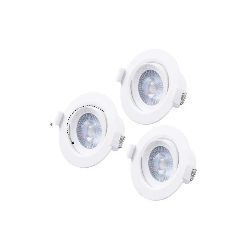 SPOT LED SMD ORIENTABLE 5W 3000K PACK DE 3
