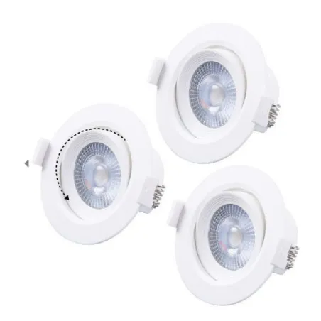 SPOT LED SMD ORIENTABLE 5W 3000K PACK DE 3