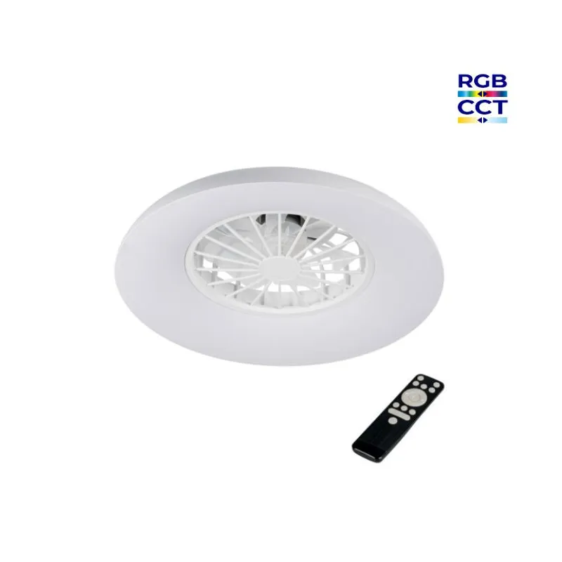 Plafonnier LED Ventilateur CCT avec Télécommande | Silencieux & Design | Xiled