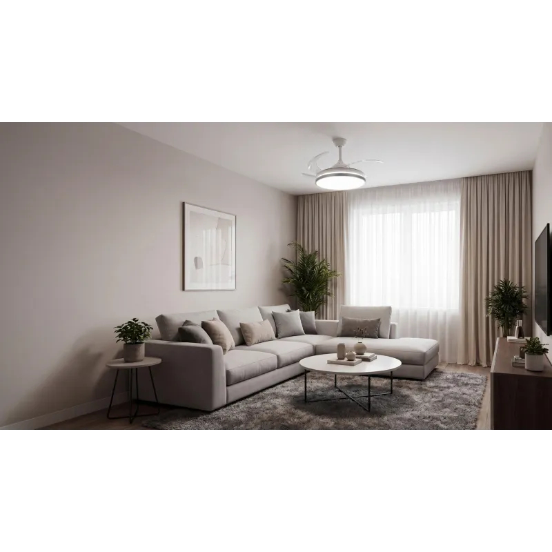 Plafonnier LED Ventilateur CCT avec Télécommande | Silencieux & Design | Xiled