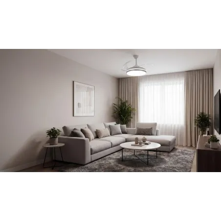 Plafonnier LED Ventilateur CCT avec Télécommande | Silencieux & Design | Xiled