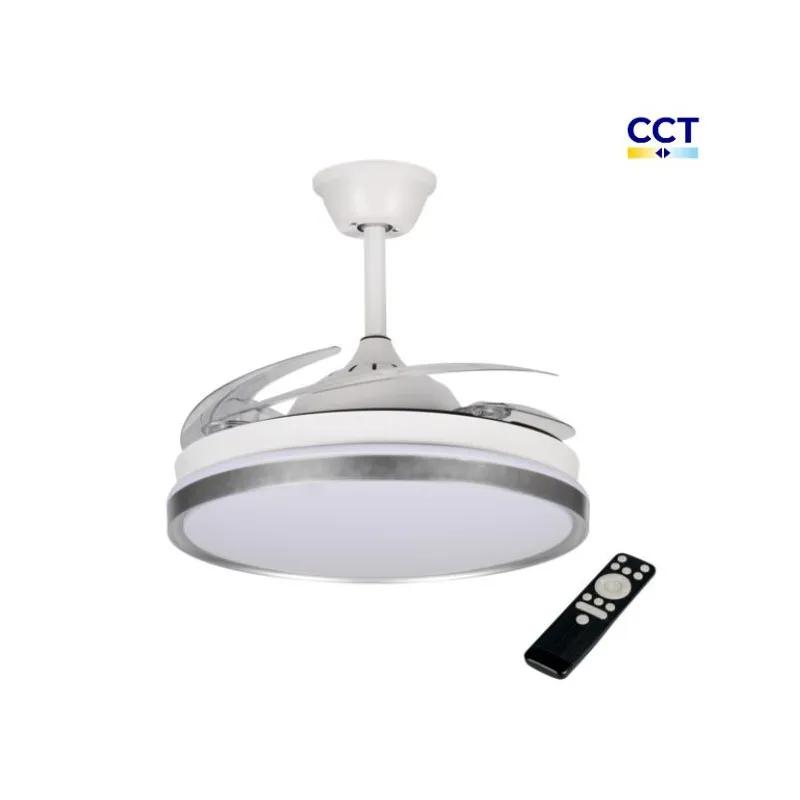Plafonnier LED Ventilateur CCT avec Télécommande | Silencieux & Design | Xiled
