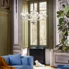 Lustre Casanova SP8 Transparent 8 Flammes E14 – Suspension Design Verre Soufflé