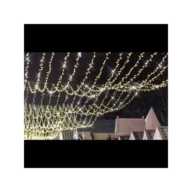 COSMIC – Plafond Racc 2x30m8lignes230V Blanc chaud pétillant – Festilight 54501-8-W9-Z
