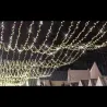 COSMIC – Plafond Racc 2x30m8lignes230V Blanc chaud pétillant – Festilight 54501-8-W9-Z