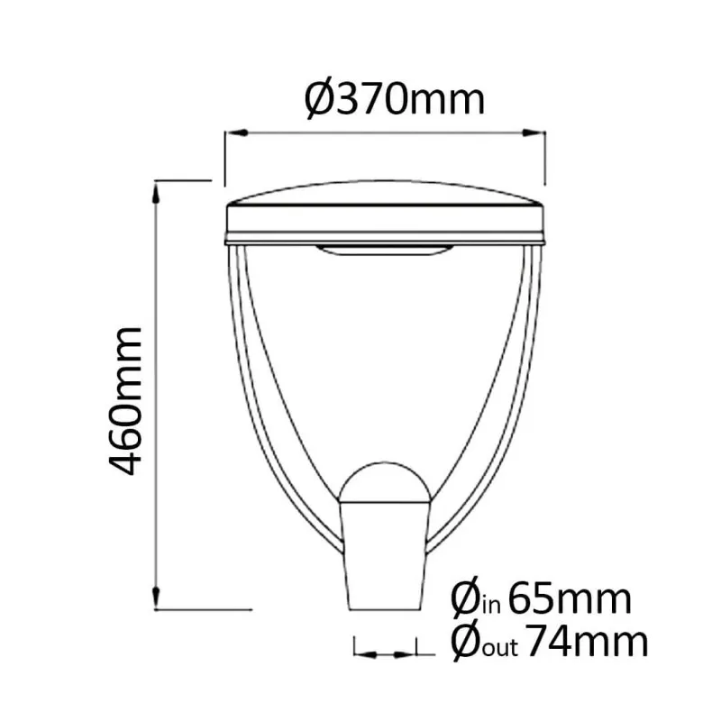 tete-de-mat-lanterne-40w-led-5200lm-eclairage-public