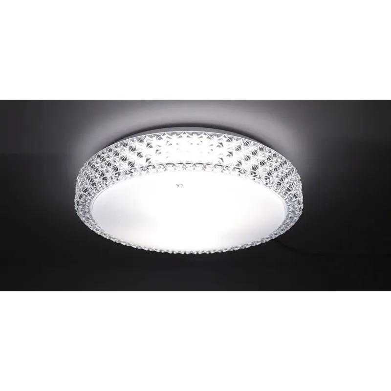 Plafonnier LED E27 effet diamant 33 cm – Luminaire moderne 2 ampoules MILENA C