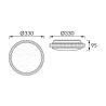 Plafonnier LED E27 effet diamant 33 cm – Luminaire moderne 2 ampoules MILENA C
